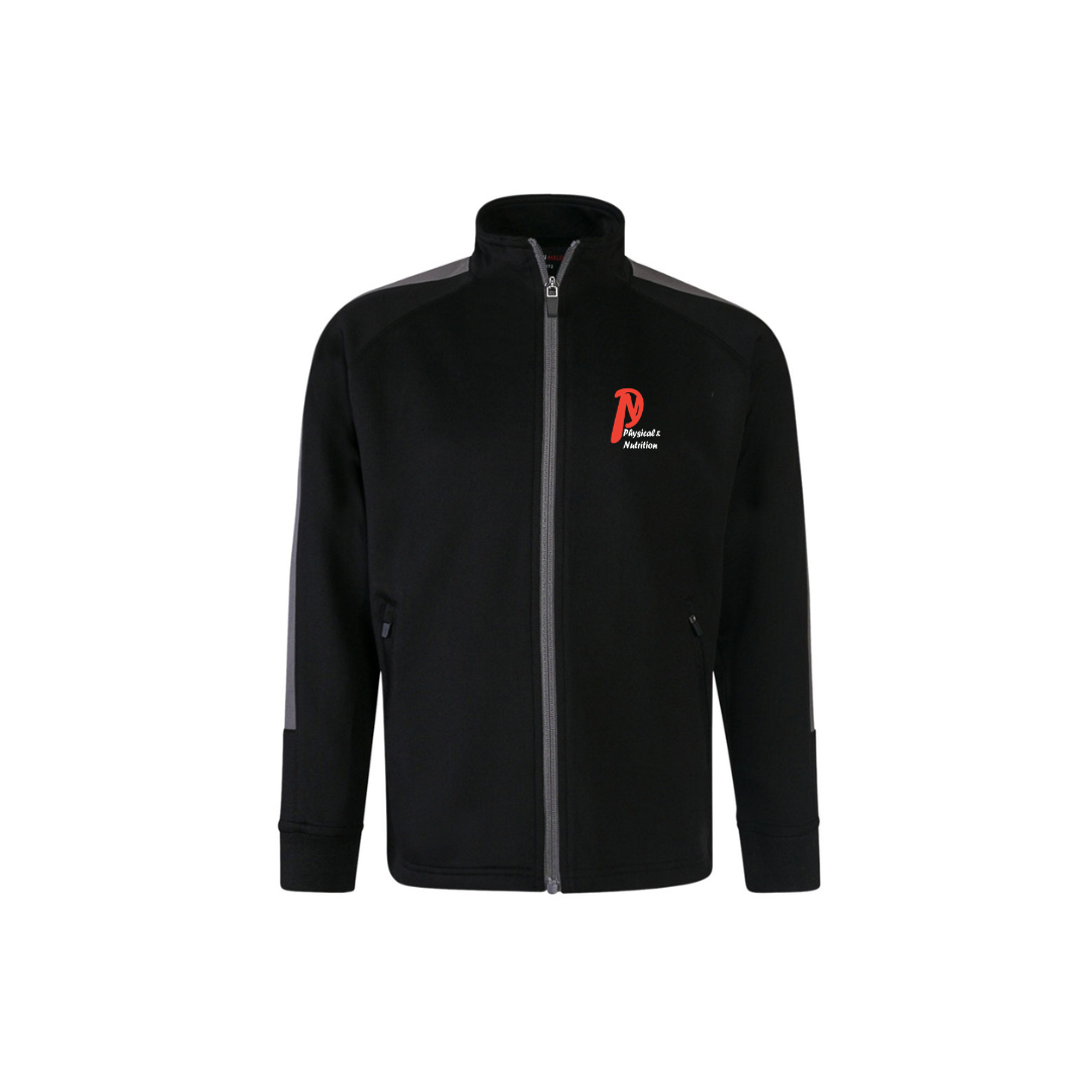 Kids Tracksuit Zip up Top Black/grey