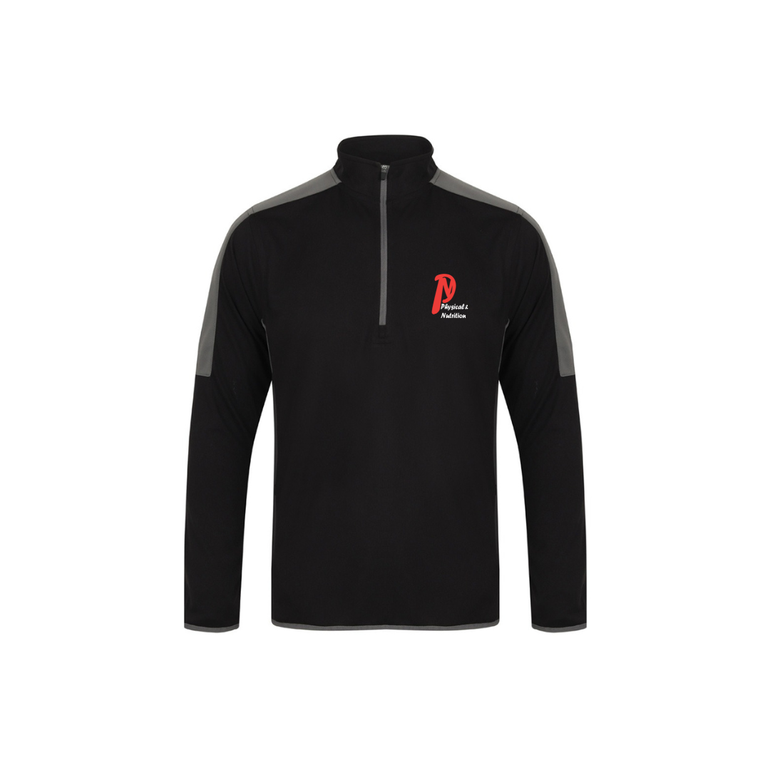 Women's 1/4 Zip Top Black/grey