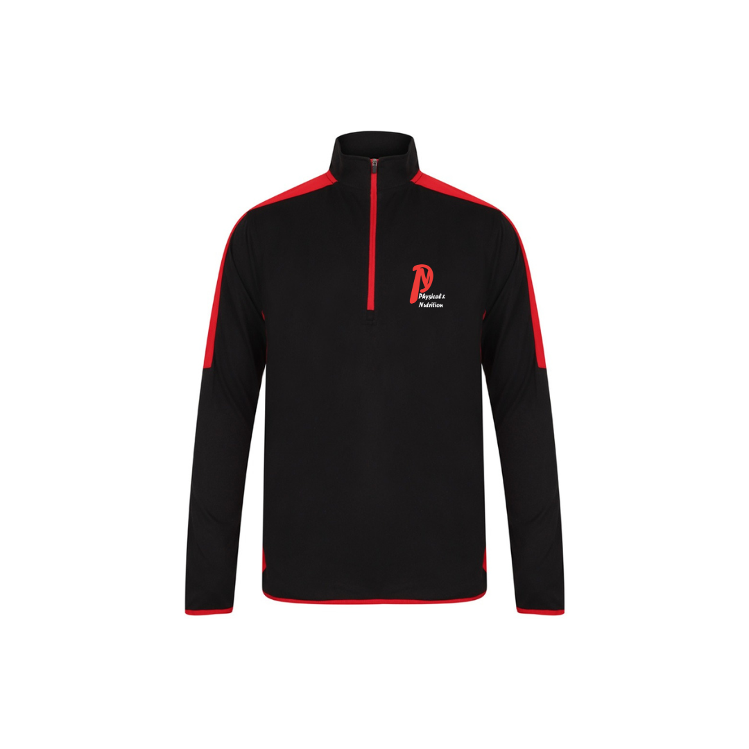 Women's 1/4 Zip Top Black/red