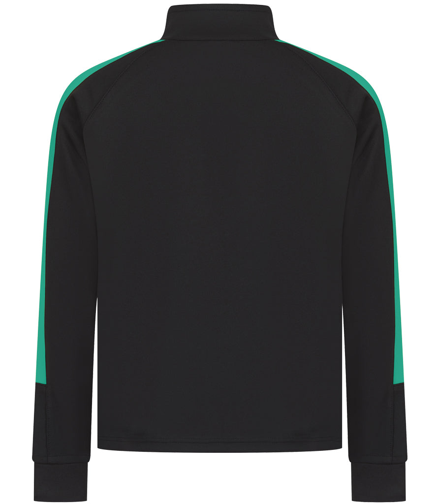 Kids Tracksuit Zip up Top Black/green