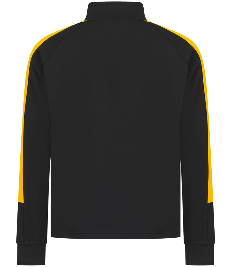 Kids Tracksuit Zip up Top Black/yellow