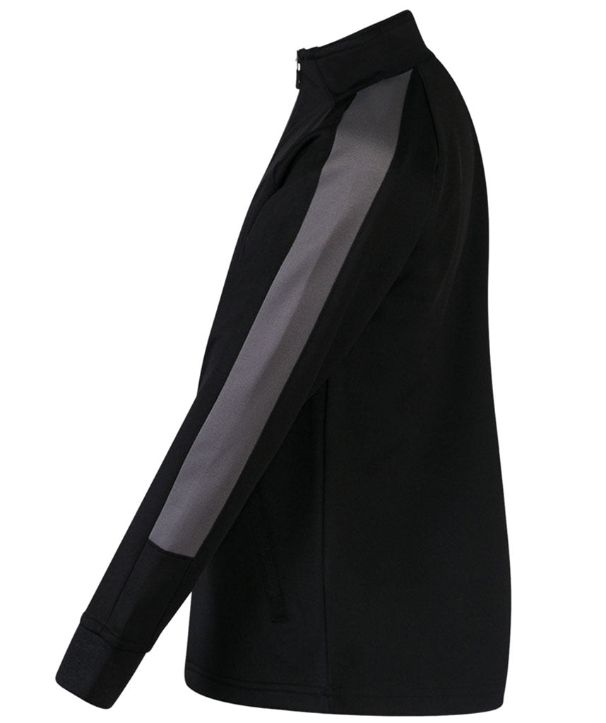 Kids Tracksuit Zip up Top Black/grey