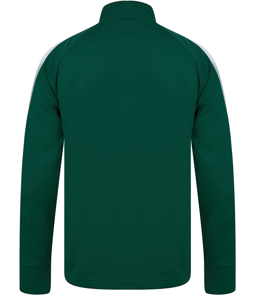 Kids Tracksuit Zip up Top Green/white