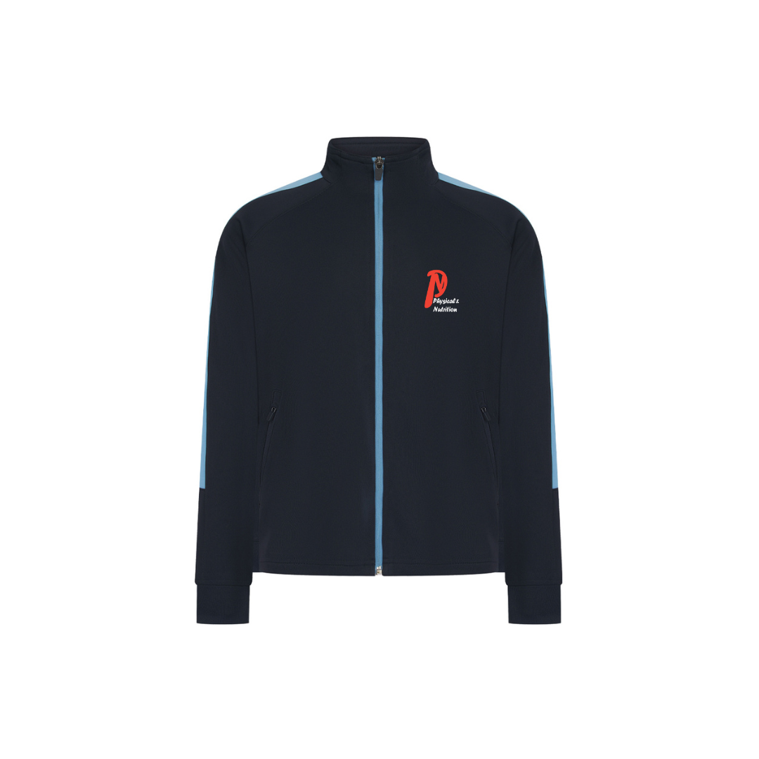 Kids Tracksuit Zip up Top Black/tiffany blue