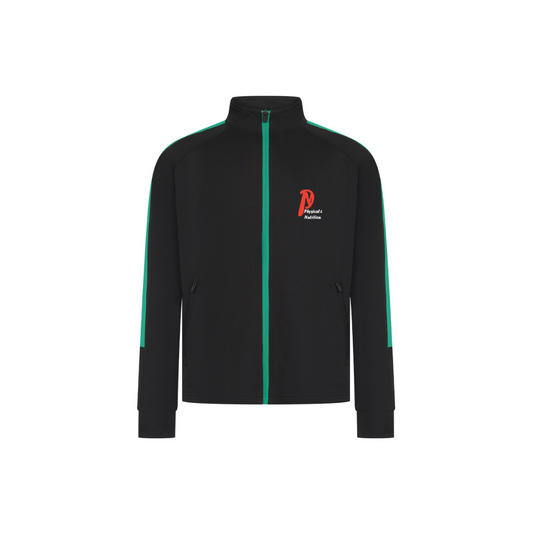 Kids Tracksuit Zip up Top Black/green