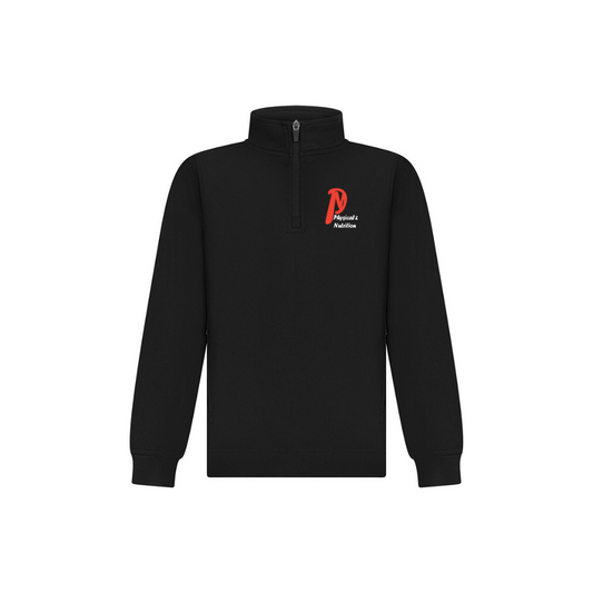 Kids 1/4 Zip Top Black/black
