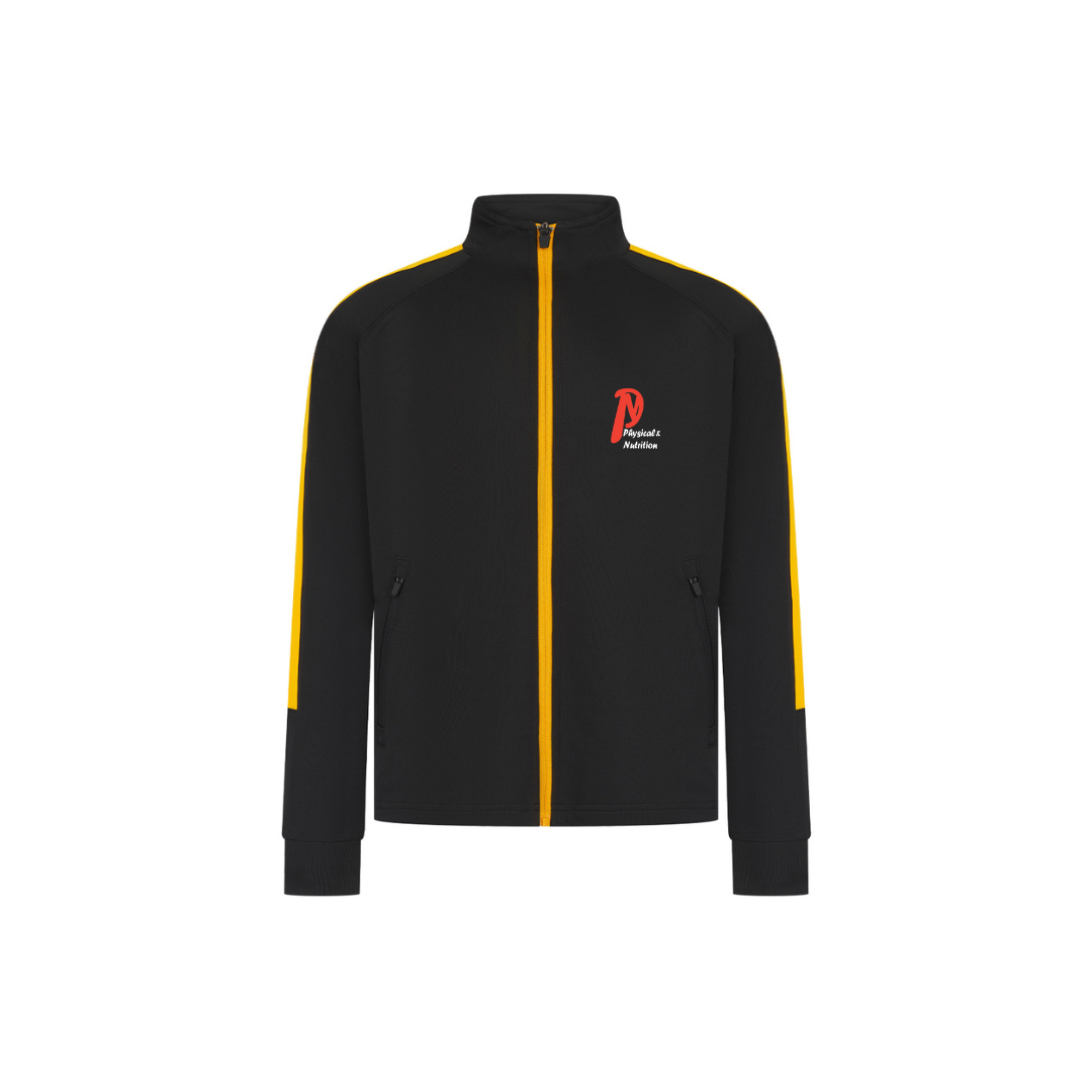 Kids Tracksuit Zip up Top Black/yellow