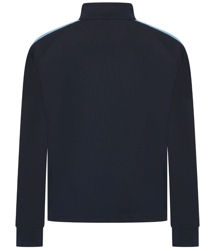 Kids Tracksuit Zip up Top Black/tiffany blue