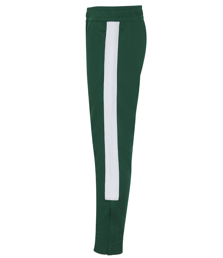 Kids Tracksuit Bottoms Green/white