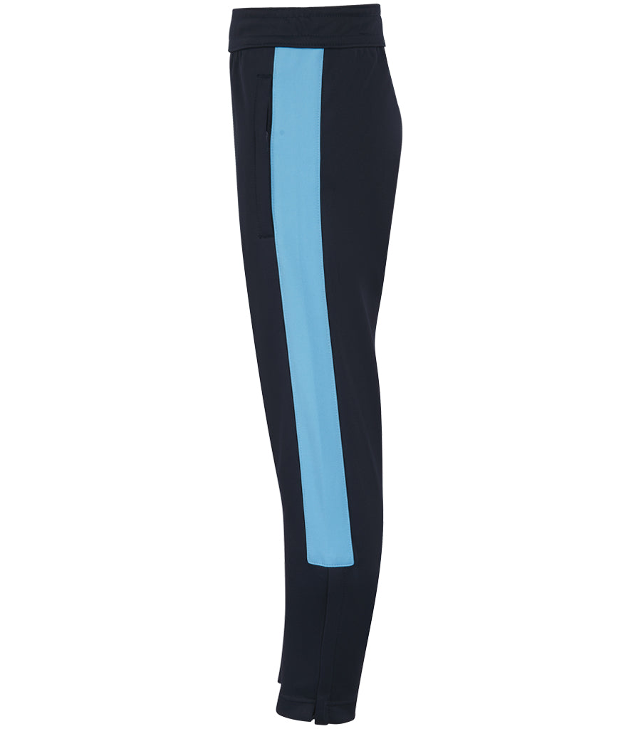 Kids Tracksuit Bottoms Black/tiffany blue